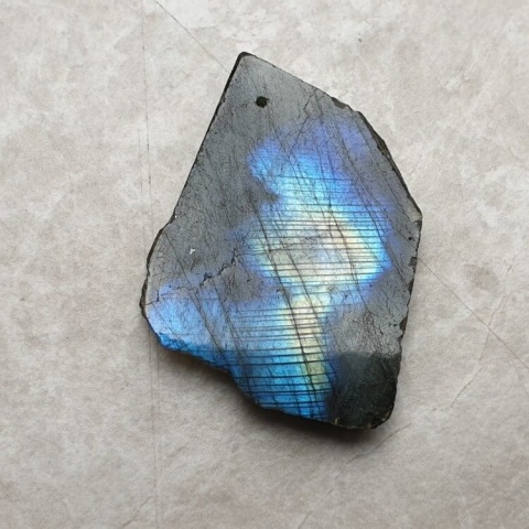 Labradorite polished slab with hole 32x28 mm no 158
