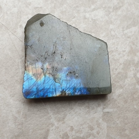 Labradorite polished slab with hole 33x31 mm no 245