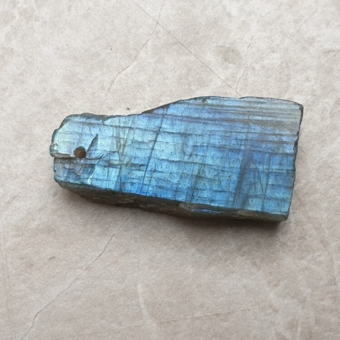 Labradorite polished slab with hole 34x17 mm no 241