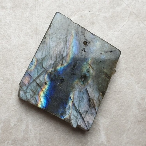 Labradorite polished slab with hole 34x30 mm no 173