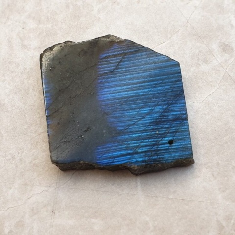 Labradorite polished slab with hole 34x32 mm no 92