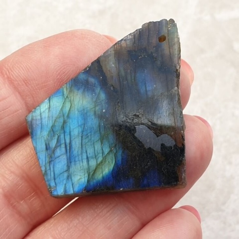 Labradorite polished slab with hole 35x33 mm no 119