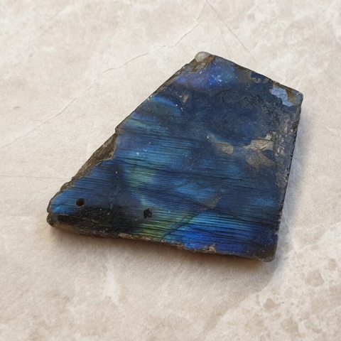 Labradorite polished slab with hole 35x33 mm no 119