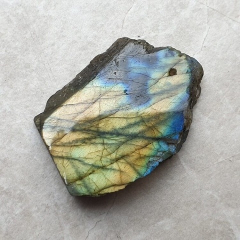 Labradorite polished slab with hole 36x26 mm no 149