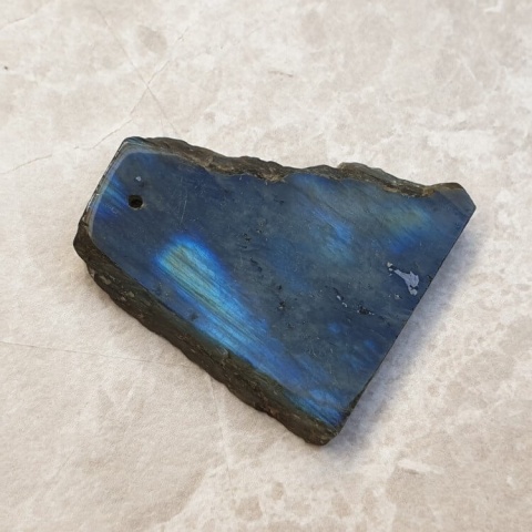 Labradorite polished slab with hole 36x32 mm no 122