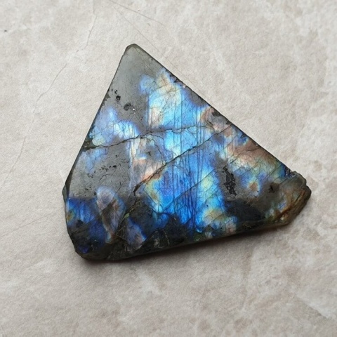 Labradorite polished slab with hole 37x32 mm no 168