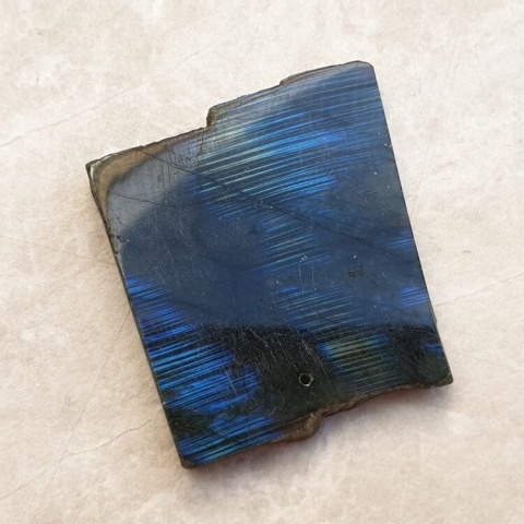 Labradorite polished slab with hole 37x34 mm no 136