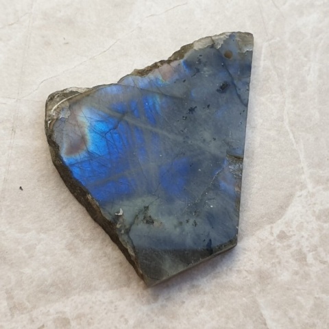 Labradorite polished slab with hole 37x35 mm no 97