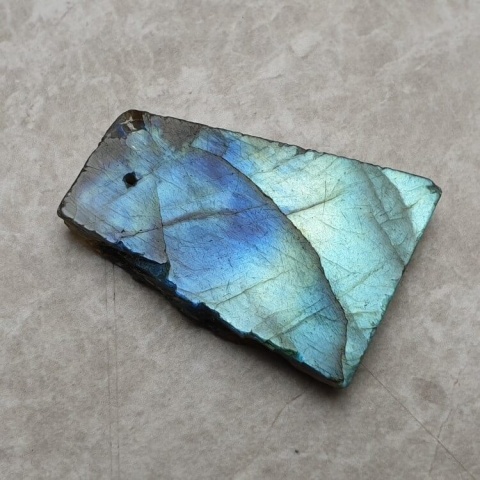 Labradorite polished slab with hole 38x26 mm no 157
