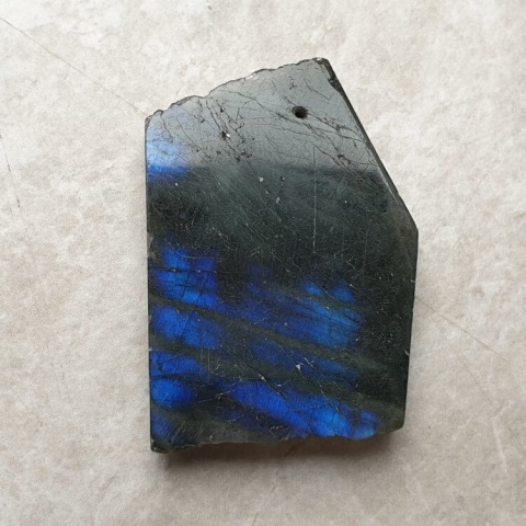 Labradorite polished slab with hole 38x27 mm no 196