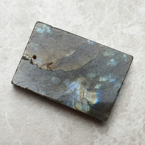 Labradorite polished slab with hole 39x27 mm no 204