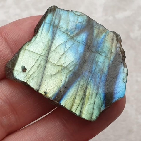 Labradorite polished slab with hole 39x31 mm no 242