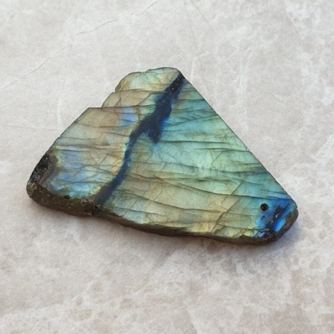 Labradorite polished slab with hole 39x34 mm no 105