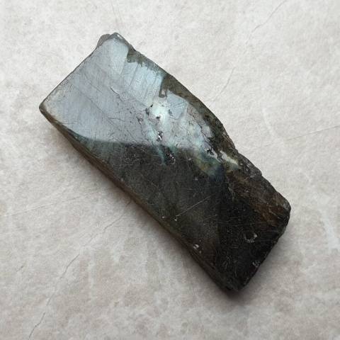 Labradorite polished slab with hole 40x18 mm no 212