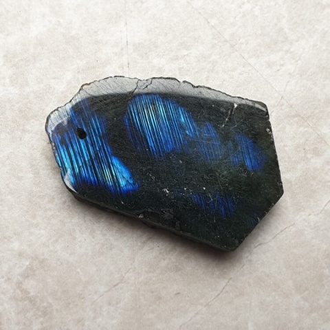 Labradorite polished slab with hole 40x25 mm no 211
