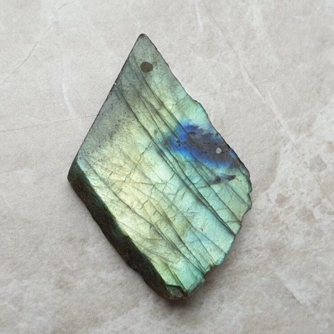Labradorite polished slab with hole 41x22 mm no 247