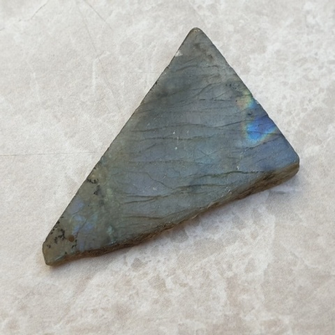 Labradoryt plaster polerowany z dziurką 41x27 mm nr 103