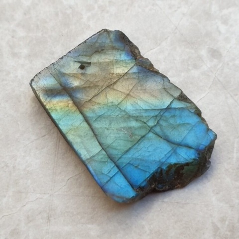 Labradorite polished slab with hole 41x28 mm no 94