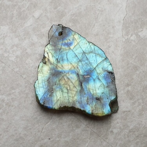 Labradorite polished slab with hole 41x31 mm no 159
