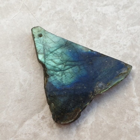 Labradorite polished slab with hole 41x33 mm no 84