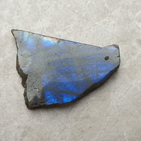 Labradorite polished slab with hole 42x28 mm no 208