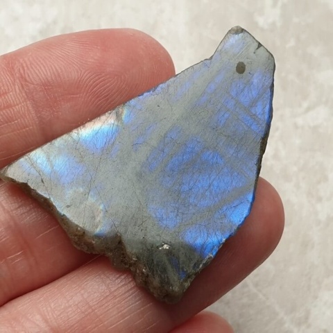 Labradorite polished slab with hole 42x28 mm no 208