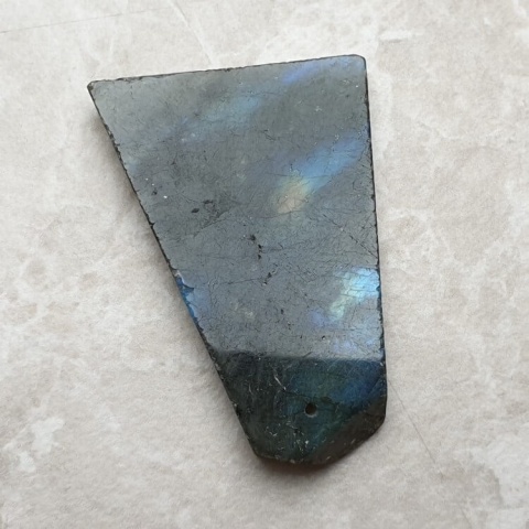 Labradorite polished slab with hole 42x30 mm no 222