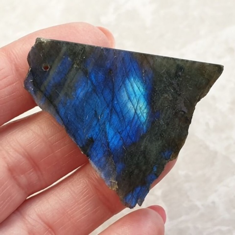 Labradorite polished slab with hole 42x40 mm no 111
