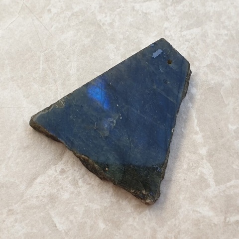 Labradorite polished slab with hole 42x40 mm no 111