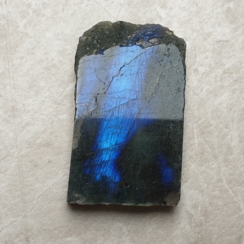 Labradorite polished slab with hole 43x25 mm no 205