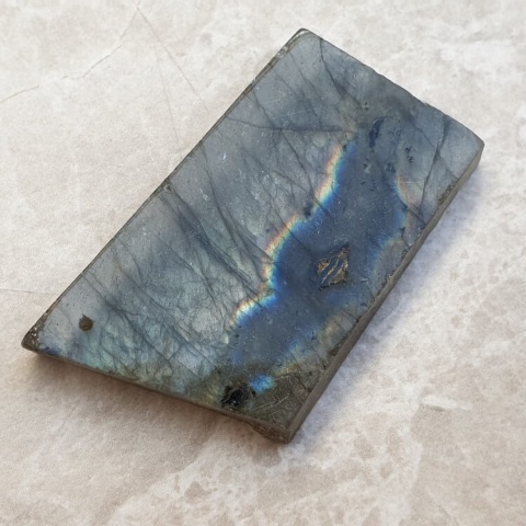 Labradorite polished slab with hole 43x26 mm no 88