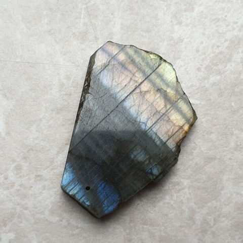 Labradorite polished slab with hole 44x30 mm no 179