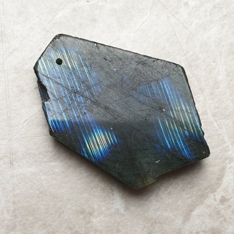 Labradorite polished slab with hole 44x30 mm no 200
