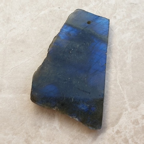 Labradorite polished slab with hole 45x28 mm no 114