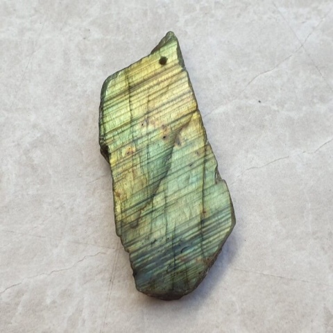 Labradorite polished slab with hole 47x21 mm no 104
