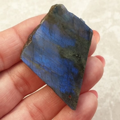 Labradorite polished slab with hole 52x35 mm no 135