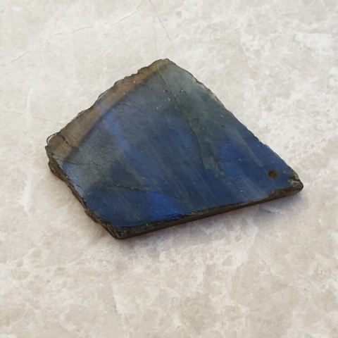 Labradorite polished slab with hole 52x35 mm no 135
