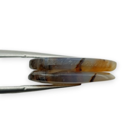Montana agate pair of cabochons with hole 20x13 mm no R230