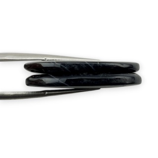 Agat paski para kaboszonów z dziurką 27x16 mm nr R293