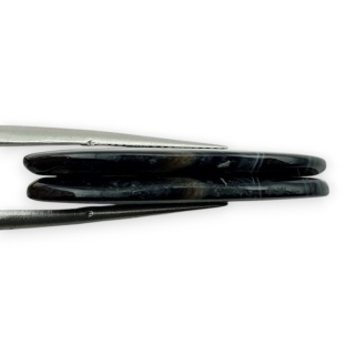 Agat paski para kaboszonów z dziurką 28x14 mm nr R306