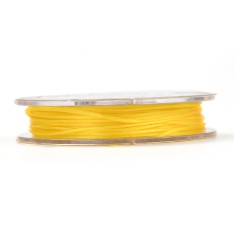 Silicone elastic string flat yellow 0.8 mm spool
