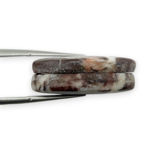 Jaspis kawowy para kaboszonów z dziurką 24x14 mm nr R229