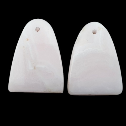 Kalcyt manganowy para kaboszonów z dziurką 21x15 mm nr R244