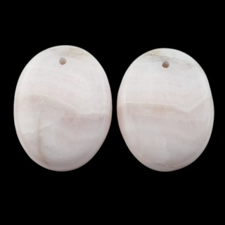Calcite pair of cabochons with hole 22x17 mm no R238