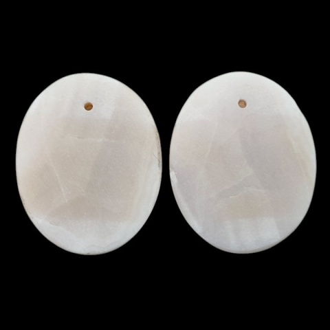 Kalcyt manganowy para kaboszonów z dziurką 22x18 mm nr R242