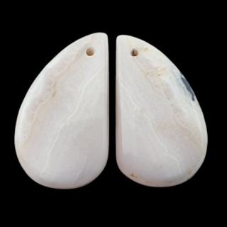 Calcite pair of cabochons with hole 26x15 mm no R241