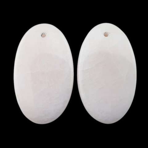 Kalcyt manganowy para kaboszonów z dziurką 27x16 mm nr R237