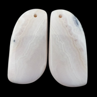 Calcite pair of cabochons with hole 29x14 mm no R245
