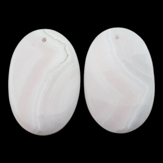 Calcite pair of cabochons with hole 30x20 mm no R239