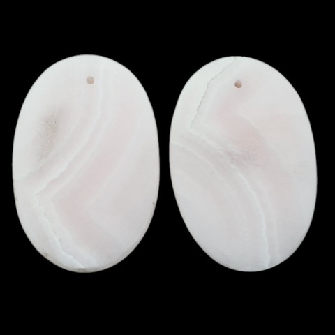 Kalcyt manganowy para kaboszonów z dziurką 30x20 mm nr R239